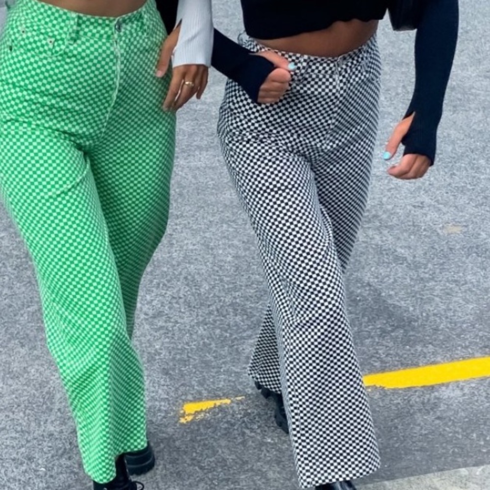 SHEKOU CHECKERED PANTS